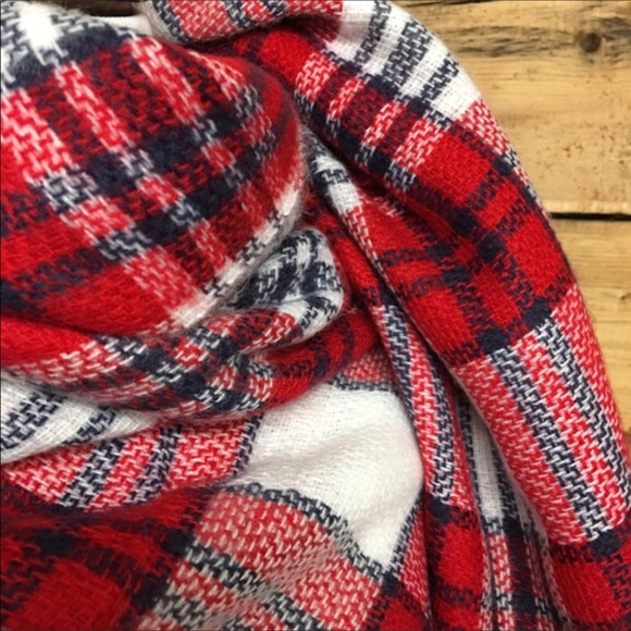 New Tartan Plaid Oversized Blanket Scarf - Picture 4 of 5